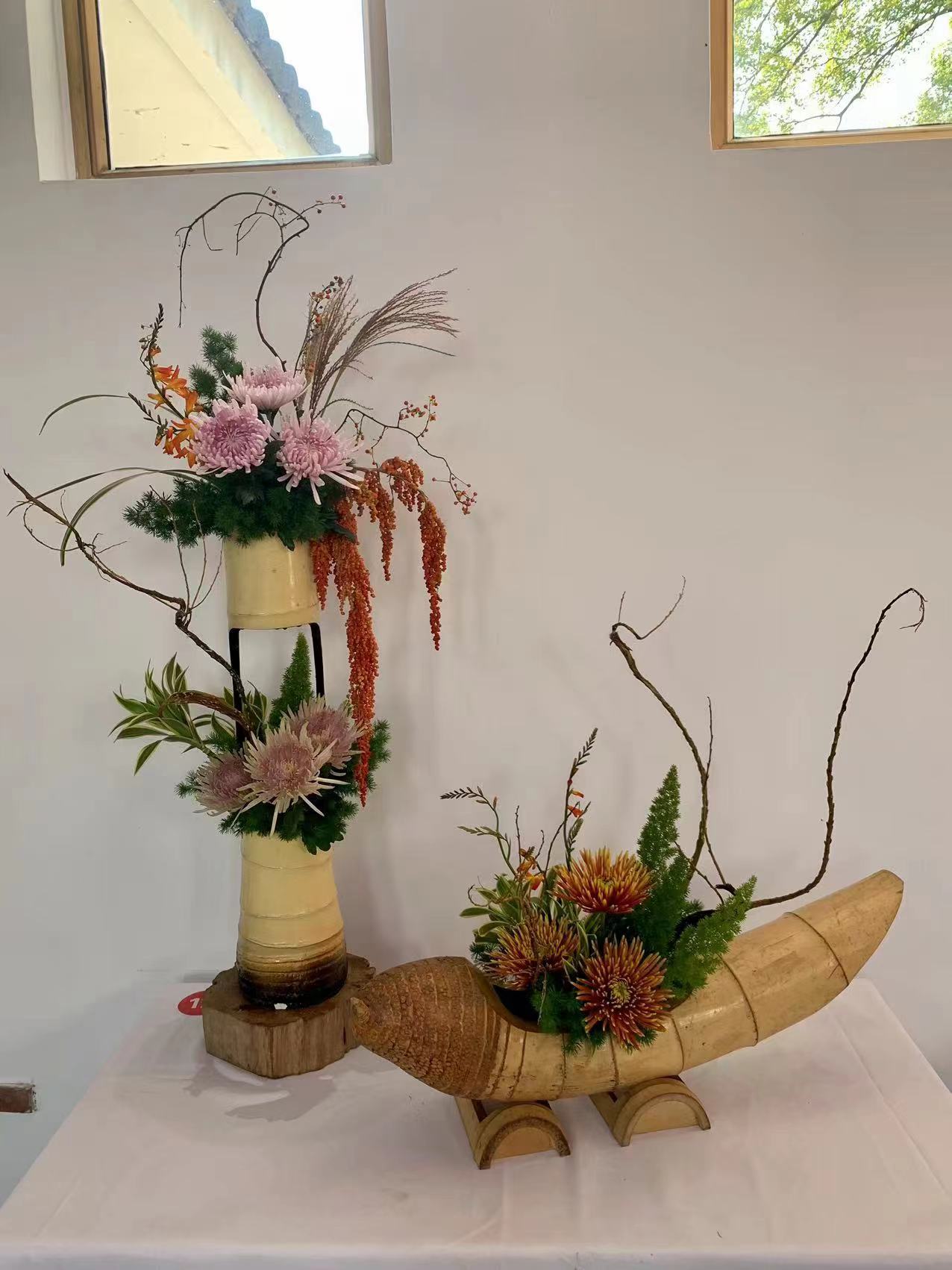 喜报：海派插花在十四届中国菊展花艺竞赛中荣获两金一银一铜四项大奖(图1)